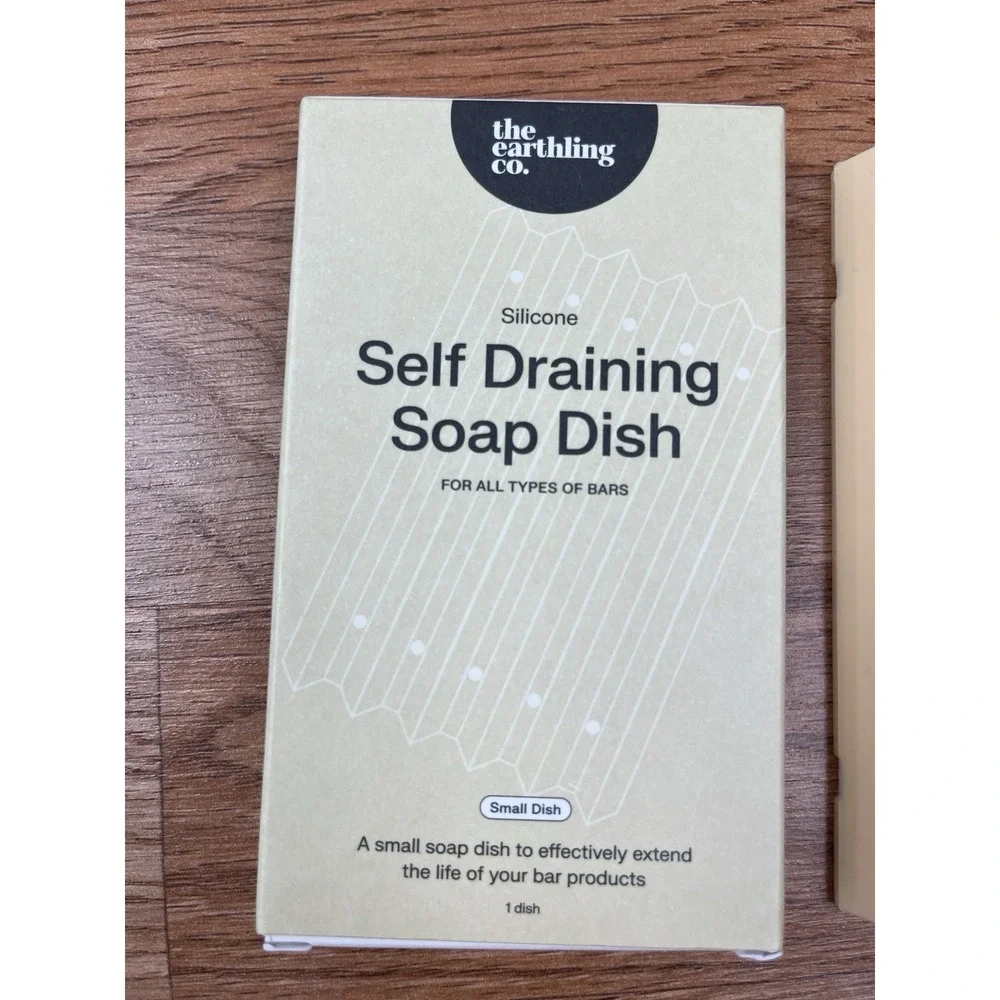 The Earthling Co. Silicone Self Draining Soap Dish For Bar‎ Soap NEW
